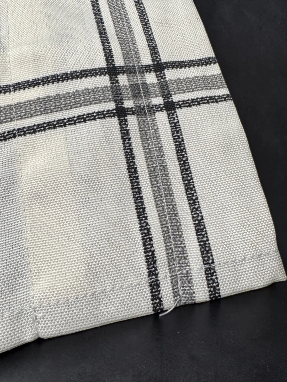 Mainstays Black Plaid Farmhouse Window Valance 56x14 NWOT